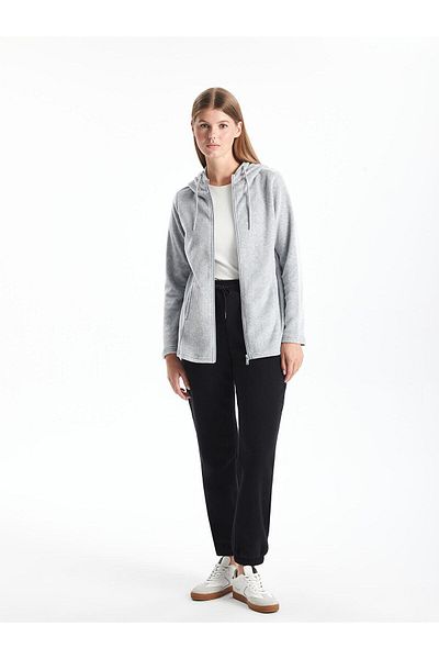 LC Waikiki Lcwaikiki Basic Hooded Women's Zippered Sweatshirt