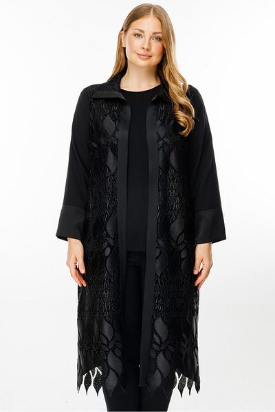 Moda İlgi Black Modailgi - Guipure Lace Long Cup, Front Size