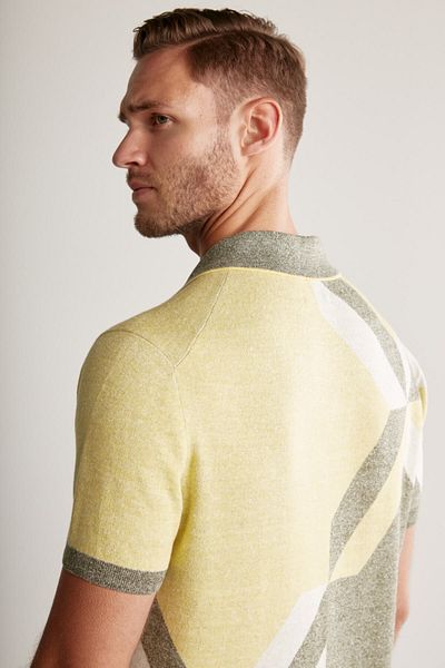 Hemington Linen Cotton Blend Green Knitwear Polo