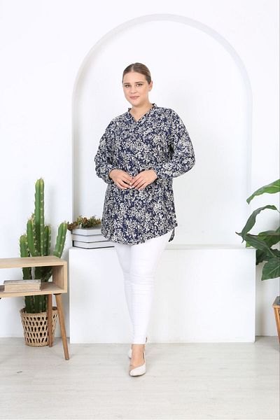 volkitolki Seasonal Tunic Cotton Soft Belmando Comfortable Fabric Woven Tunic