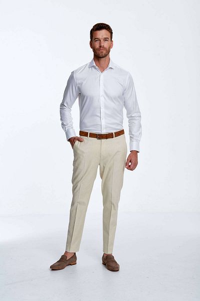 Hemington White Italian Collar Pure Cotton Business Shirt