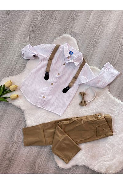 EGELİMODA Boy's Groom Suit with Bow Tie