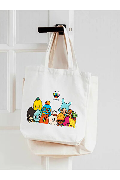 Cemira Toca Boca, Tote Bag, Kalın, Bez Çanta, Book Bag, Kanvas Çanta, Toy Bag