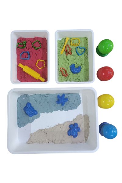 Masal Oyuncak Kinetic Sand Pool Play Set 25 Pieces