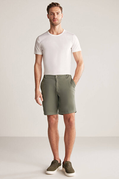Hemington Khaki Shorts with Elastic Waist