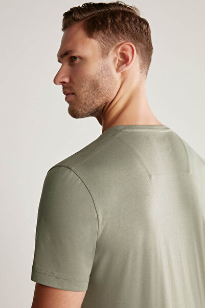 Hemington Khaki Pima Cotton Logo T-Shirt