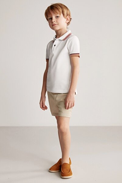 Hemington Pique Cotton White Kids Polo T-Shirt