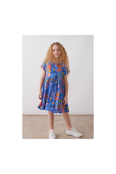 CİCHLİD Girl's Flower Patterned Dress