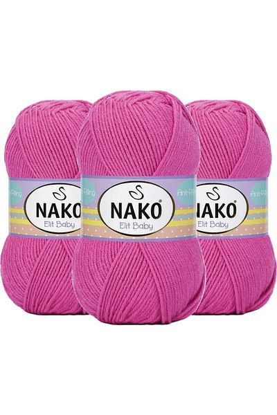 NAKO Elit Baby Υφασμάτινη Κλωστή Μωρού 100 γρ. 5278 3 Τεμάχια