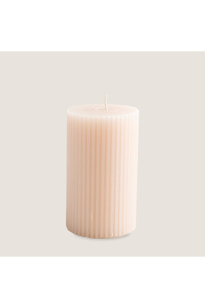 Chakra Helen 6x10 Cm Sütun Mum Bej Bej