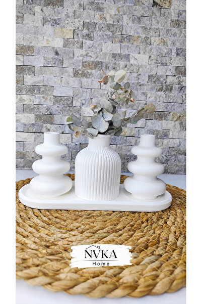 NVKA STORE Iskandinav Tarzı 3'lü Minimal Vazo Set Bohem Vazo Pinterest Vazo D...
