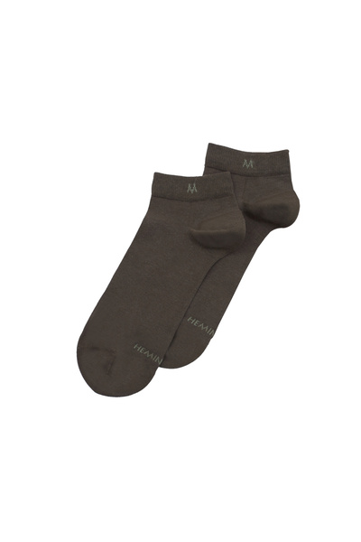 Hemington Pamuklu Haki İkili Sneaker Çorap Seti