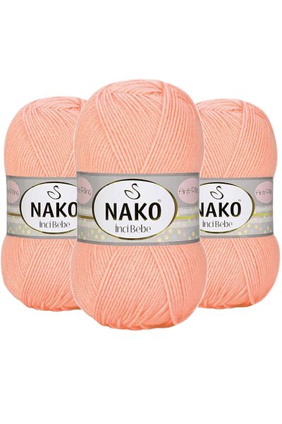 NAKO İντσάκι Μωρού Υφαντικής Νήμα Μωρού 100 γρ 11527 3 Τεμάχια