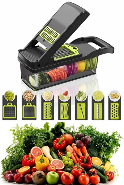 Maridet Lüx Küp Rende 13 Parça Hazneli Sebze Doğrayıcı Seti