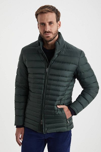 Hemington Dark Green Slim Coat with Goose down Filling