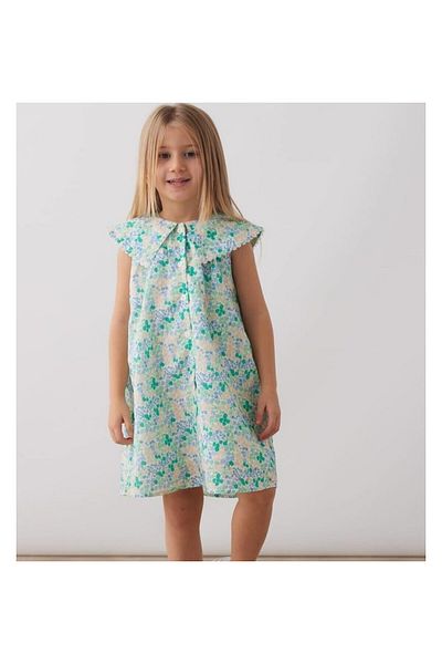 CİCHLİD Girl's Flower Patterned Poplin Dress