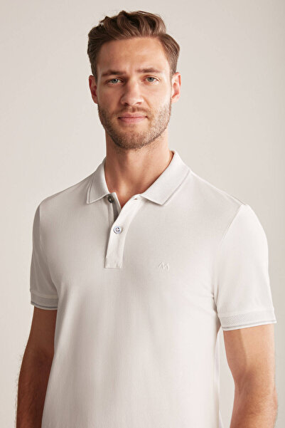 Hemington Vintage Look Off-White Polo Neck T-Shirt