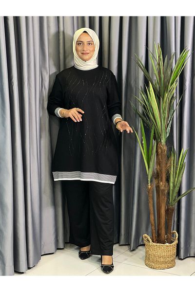 Butik büyük beden Viscose Combed Cotton Set