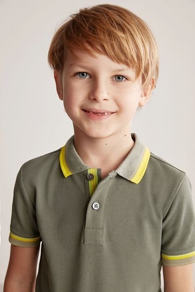 Hemington Pique Cotton Khaki Kids Polo T-Shirt