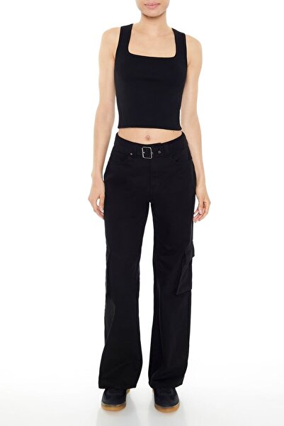 Forever 21 Kemerli Straight Kargo Pantolon