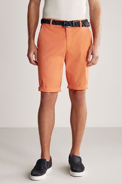 Hemington Orange Cotton Chino Bermuda Shorts