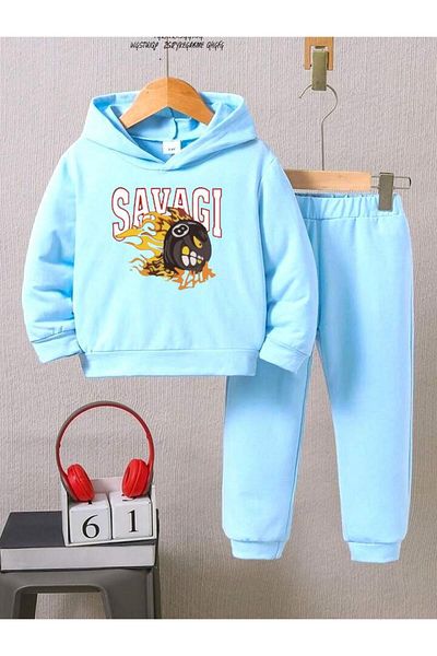 BENROMA Set de trening pentru copii unisex - Savagı Printed, Oversize Fit