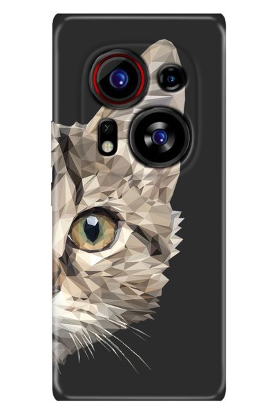 TECNO Phantom X2 Pro Case Patterned Silicone Printed Cat Prism