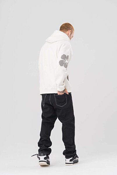 go gang own Джинсові штани-баггі з вишивкою на губах