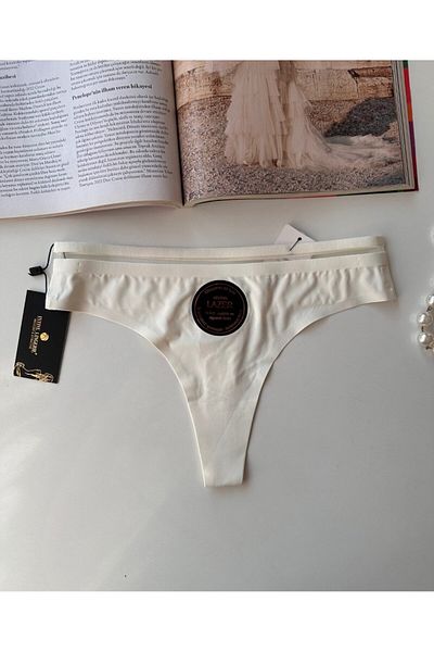 İntive Lingerie Original Laser Cut Spandex Invisible Seamless Transparent Detailed Thong - 2803