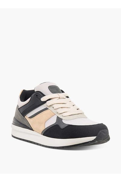 Dash Panelled Shoes with Lace-Up Closure