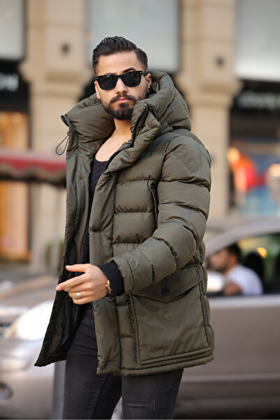 RHONES ΑΝΔΡΙΚΗ ΤΣΑΝΤΑ ΜΕ ΚΟΥΚΟΥΛΑ ΚΑΙ ΤΣΕΠΗ ΧΕΙΜΕΡΙΝΟ ΜΑΚΡΥ ΠΑΛΤΟ