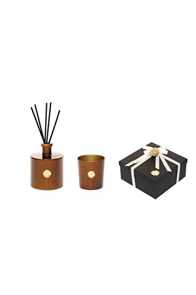 Missi Kahverengi Golden Glow 500 ml Dark Amber Oda Kokusu ve Mumluk Hediye Se...