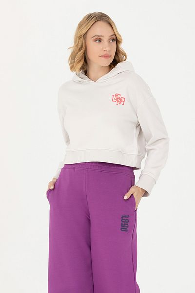 U.S. Polo Assn. Women's Stone Hooded Sweatshirt 50279848 -Vr049