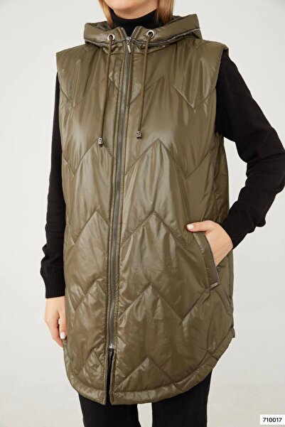 Levidor 710017 Women's Stone Detailed Puffer Vest