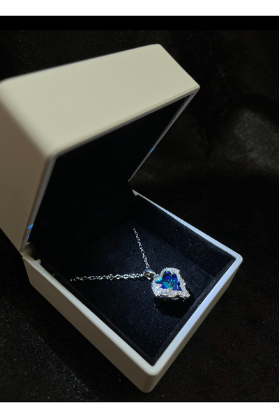 Çelik قلادة الحب - مع قلب وصندوق مضاء مخصص