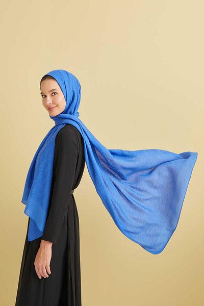 Imannoor İMANNOOR Chain Patterned Jacquard Plain Shawl - 70x210mm 23Y-3052