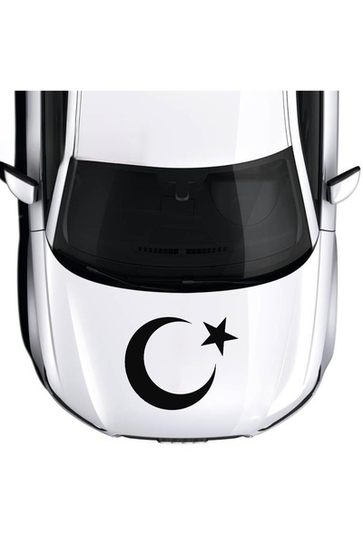 Sönmez Dijital ملصق علم الهلال والنجمة التركية - أنماط السيارات والسيارات - 7...