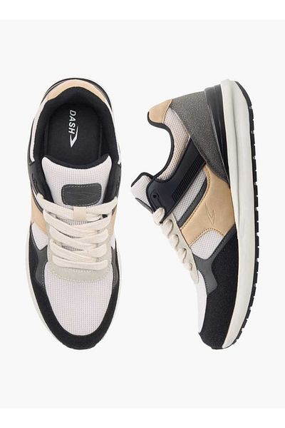 Dash Panelled Shoes with Lace-Up Closure