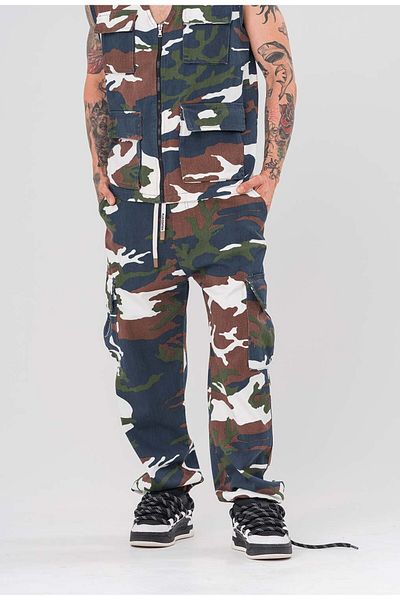 go gang own Hunter Cargo Pocket and Leg Adjustable Camouflage Gabardine Trousers