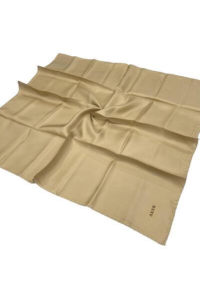 Aker Düz İpek Eşarp Twill - Camel 964