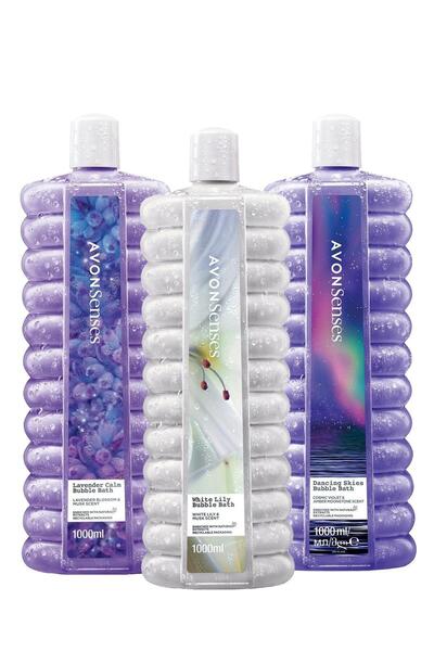 AVON Senses 1000 ml Αφρόλουτρο με άρωμα κρίνου, λεβάντας, βιολέτας και βατόμο...
