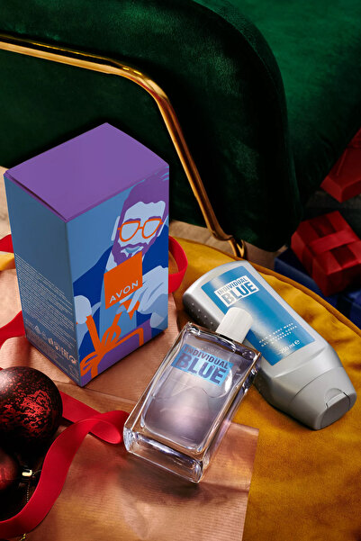AVON Individual Blue Erkek Parfüm Saç ve Vücut Şampuanı Hediye Seti