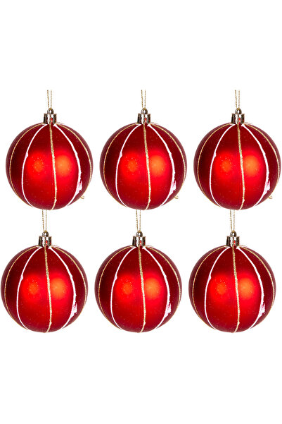 Herdekora Christmas Tree Tree Ornament Christmas Ball 6 Pack Red 8 Cm.