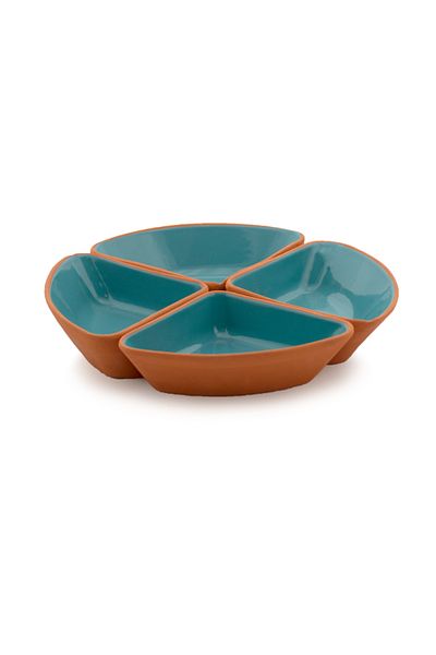 Viapot 4 Pieces Clover Bowl for Breakfast - With Glazed Inside