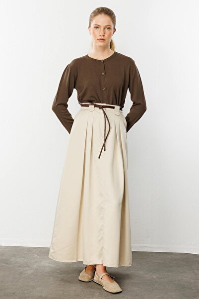 Hooopstore Πλεκτή Ζακέτα Perla Σκούρο Καφέ