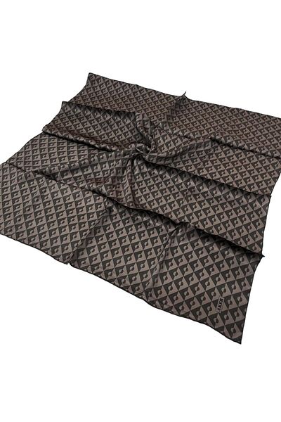 Aker Μεταξωτό κασκόλ καφέ Twill - 8912713 -971