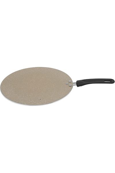 Trust Pro Non Stick Flat Pan Cookware with 2 Layered Ceramic Coating, 28 cm, Ash