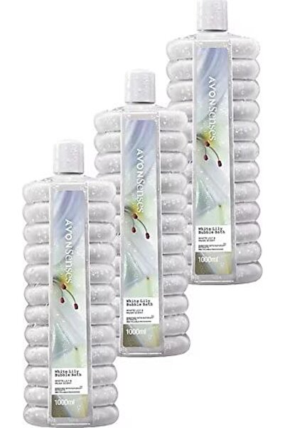 AVON Senses White Lily Beyaz Zambak Kokulu Banyo Köpüğü 1000ml. Üçlü Set