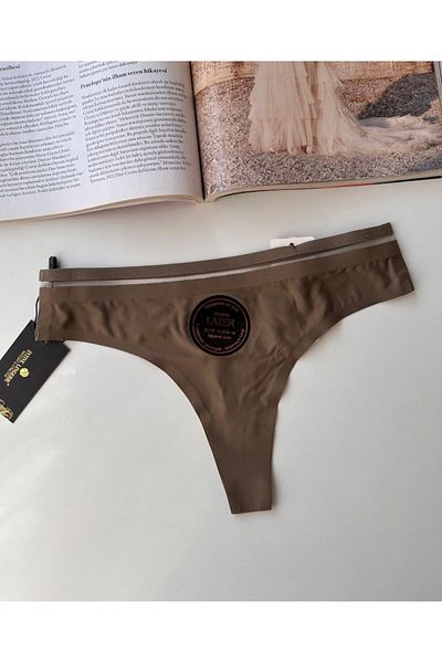 İntive Lingerie Γνήσιο Laser Cut Spandex Invisible Seamless Διαφανές λεπτομερές στρινγκ- 2803