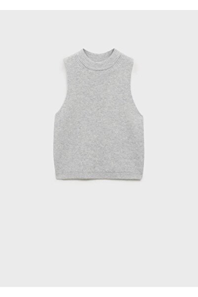 MANGO Kids Gri Çocuk Yelek
